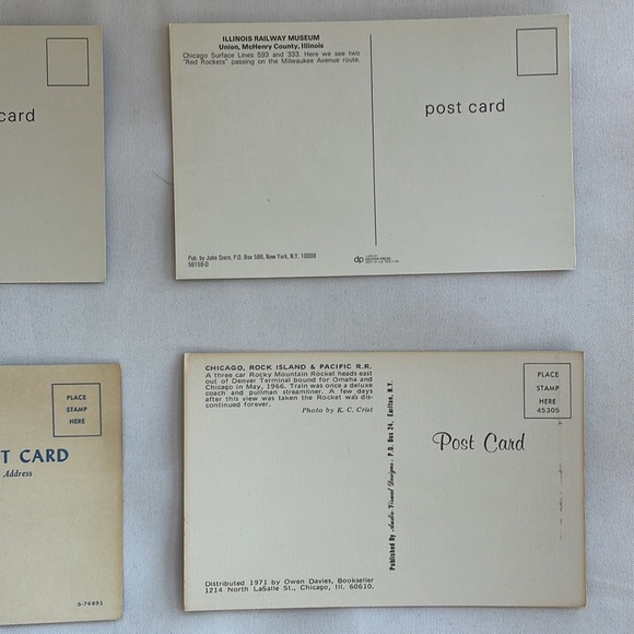 Vintage Postcard Lot Railroad Trains Chicago Illinois 50s Excellent Condition - Picture 8 of 8